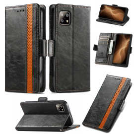 适用Aquos Sense7手机皮套夏普SHV43/47手机壳商务翻盖磁吸皮革套