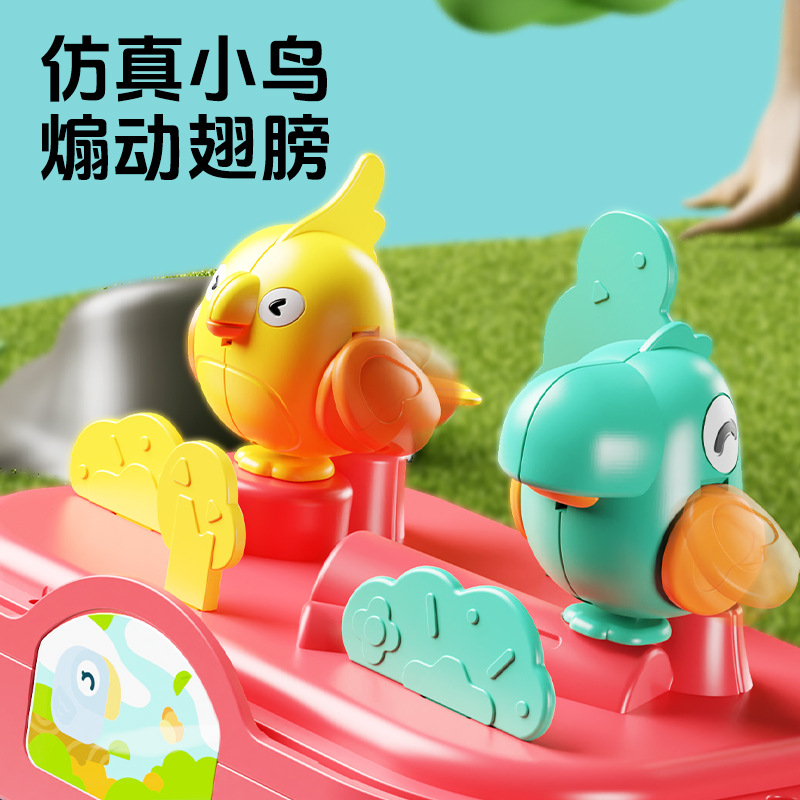 Simulación transfronteriza roer inducción llamada de cuerdas vocales iluminación jaula de pájaros acuario al por mayor Temu pájaros juguetes de niños puzzle