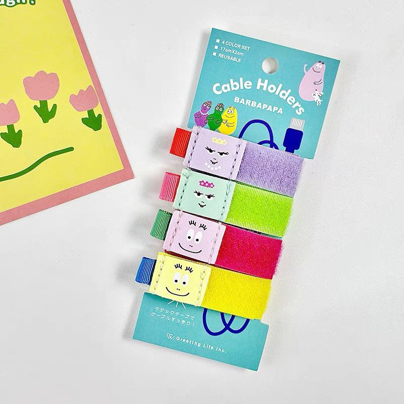 日系アニメcocoちゃんカラーデータケーブル収納器マジックテープ付きヘッドセット|undefined