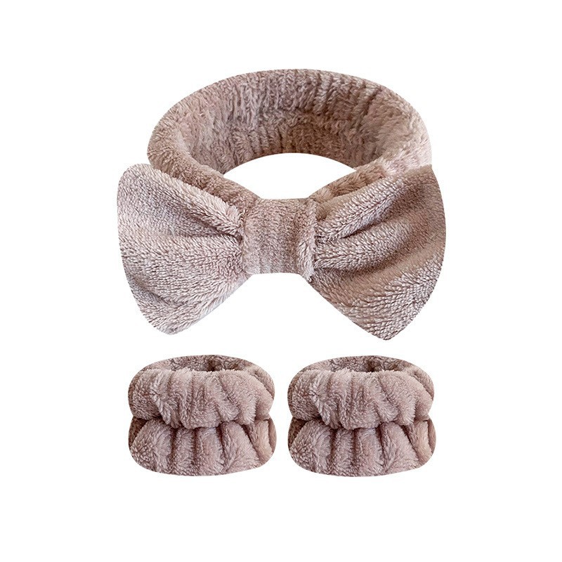 Bow Europa y América transfronterizos peluche correa de pelo pulsera lavado facial pulsera spa absorción de agua sudor impermeable