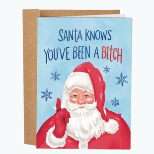 &ldquo;Santa Knows You&rsquo;ve Been a B*tch&rdquo; Christmas Card �}�Q�R��