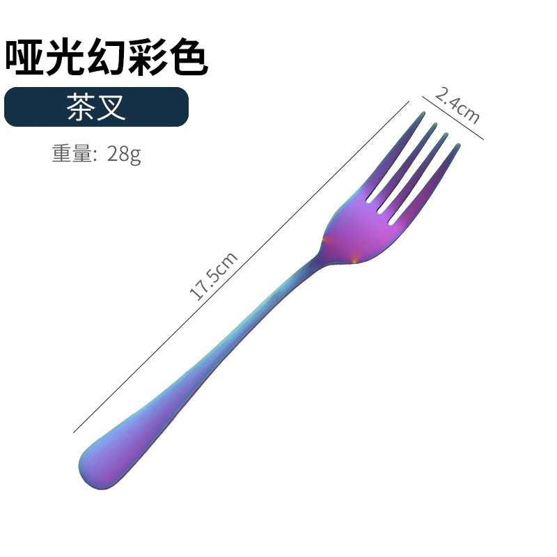 アマゾンクロスボーダー1010ステンレス食器セットチタンメッキマット黒洋食ステーキナイフフォークスプーン5セット|undefined