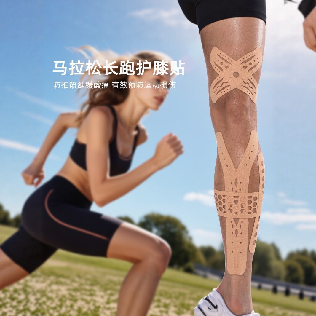 Sports muscle tape, pre-cut elastic bandage, knee and ankle support, Achilles tendon fixation strap, breathable kinesiology tape