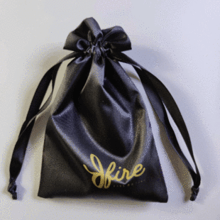 Manufacturer Supplies Black Satin Bag, Satin Bag, Wig Storage Bag, Custom-Made Satin Bag