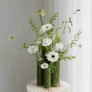 Yingyu Fresh Bamboo Vase Wedding Flower Arrangement Chinoiserie Ornaments Environmentally Friendly Decoration Green Bamboo Bamboo Festival National Style Floral Art