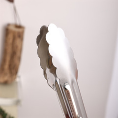 Red rubber edge food clips stainless steel silicone anti-scalding thickened food clips kitchen bread clips steak barbecue clips