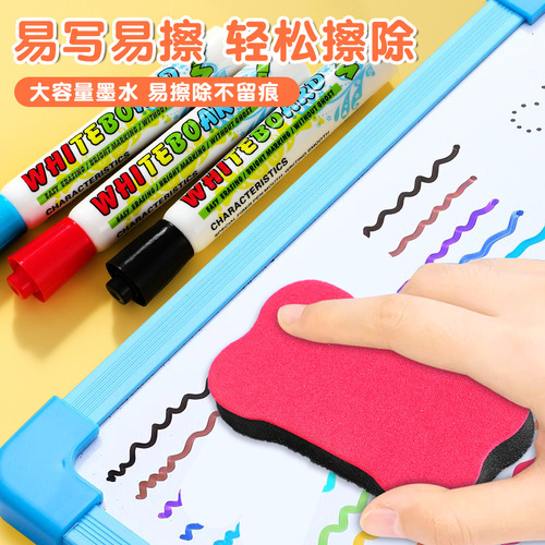 Set of large-capacity, writable and erasable, environmentally friendly, non-toxic, colorful children's markers for teachers