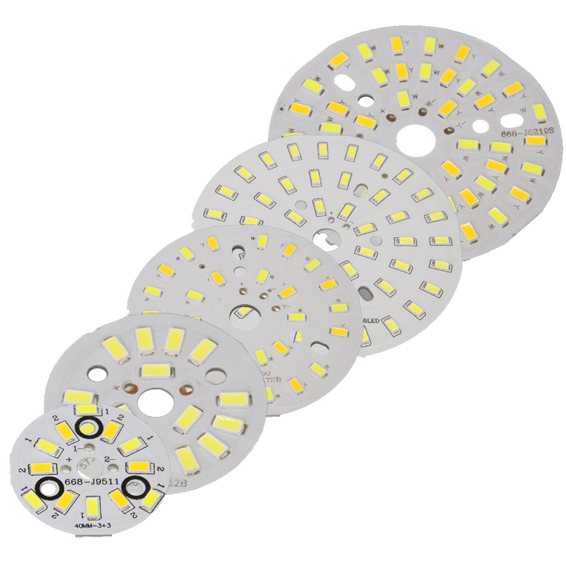 5730 de alta presión led downlight lámpara Junta 7W9W12W lineal de dos colores Drive-libre downlight fuente de luz tablero de la lámpara LED tablero del grano