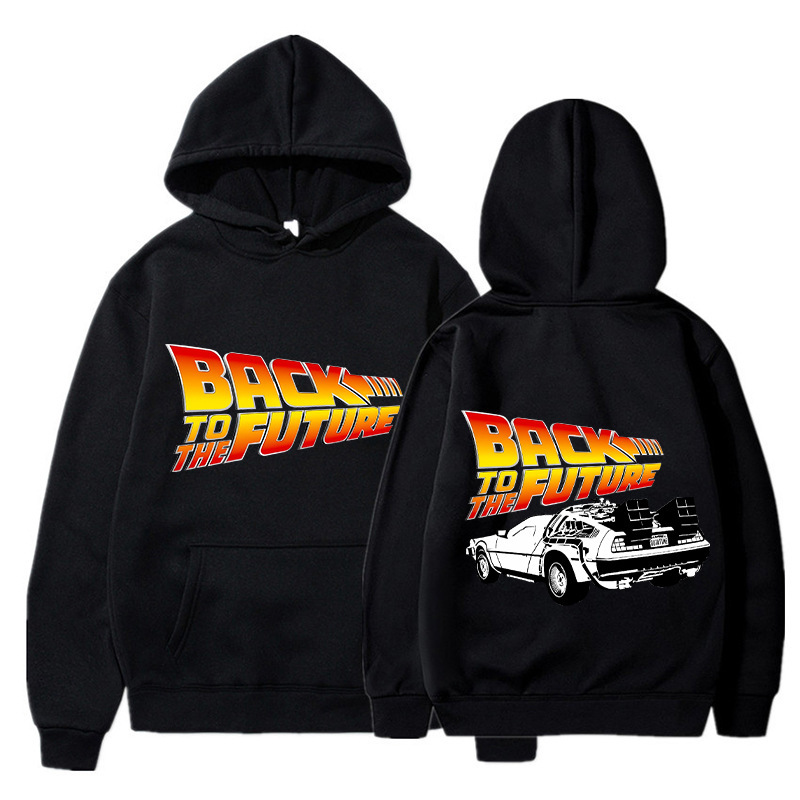 Back To The Future Hoodies Men Fashion Graphic Printed Long
