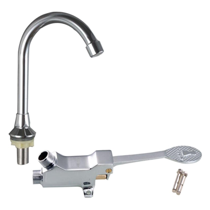 Fábrica al por mayor de cocina cuenca vegetal pedal de la válvula de salida del pedal del pie del grifo sin contacto solo grifo frío