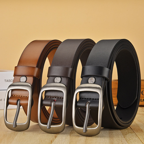 New Style Fashion Women's Belt Casual Matchable Korean Version Fake Leather Pin Buckle Belt for Students Decorative Jeans Belt