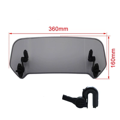 Motorcycle Safety Supplies Front Windshield Adjustable - large-smoked
