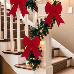 Cross-Border New Pvc Flocking Bow Christmas Party Shopping Mall Decoration Bow Cross-Border Exclusive Christmas Pendant