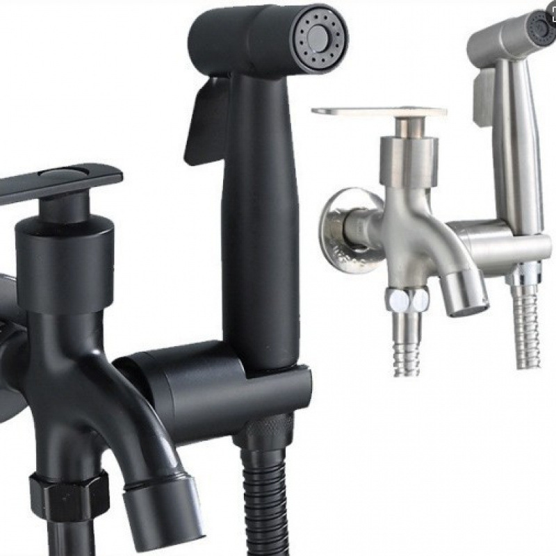 One-In-Two-Out Faucet Spray Set Two-Way Bathroom Toilet Pipe Sprayer Southeast Asia Cross-Border