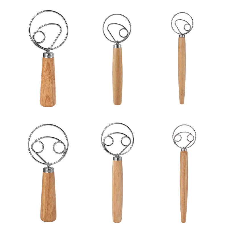 84N spot new egg beater powder powder dough dual -circle single -circle mixing stick 13 -inch oak stirring
