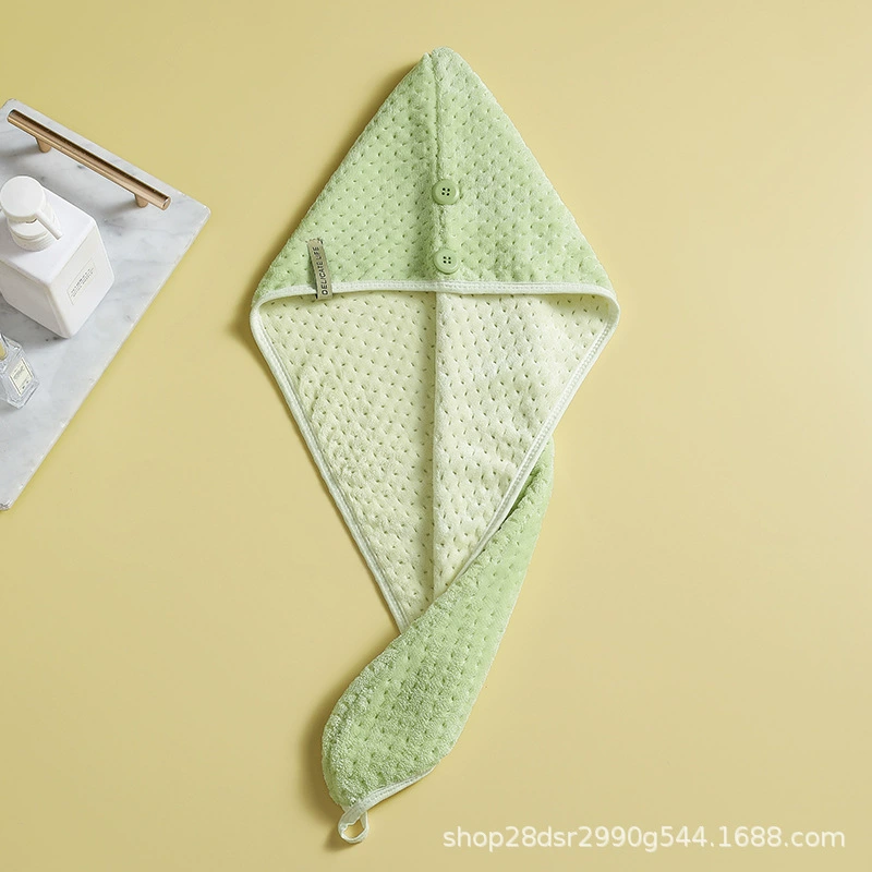 Коралловый велюр быстросохнущее полотенце для волос, шарф, увеличенная плотность