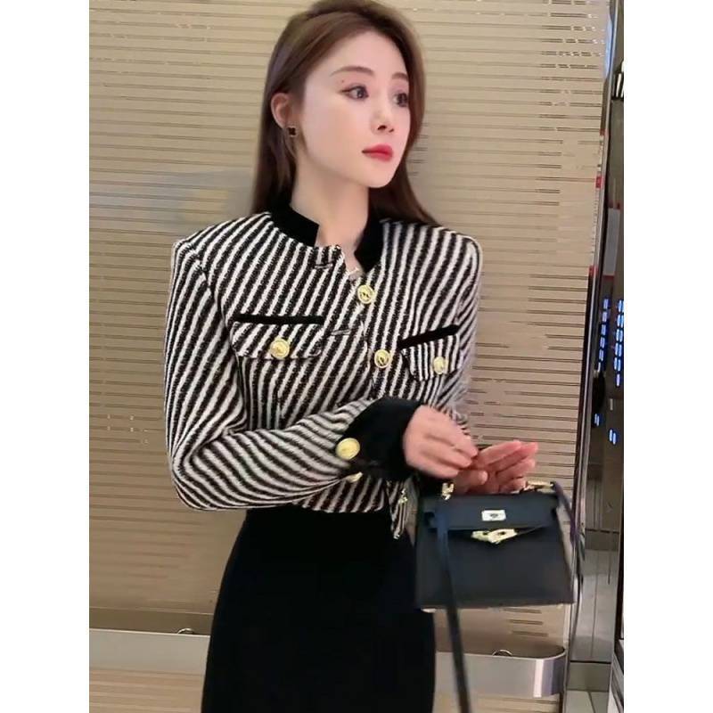 Spring Style Small Fragrance High-End Short Jacket for Women 2025 Spring New Style French Ladylike Long-Sleeved Top