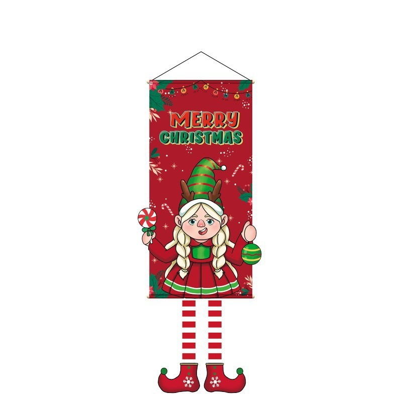 クロスボーダー新しいクリスマスドア吊りハロウィン装飾独立記念日吊り旗ドア生地ペンダントイースターデコレーション|undefined
