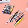 Cartoon erasable space gel pen, stationery for elementary school students, black coloured pencils, wholesale