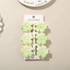 #2 Gradient yellow and green [6-piece set with card] 4cm white dot splash ink five-petal flower style