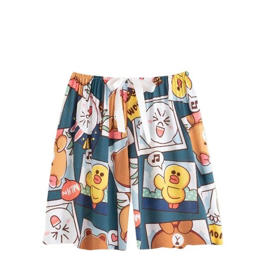 Cotton silk cropped shorts summer new women's beach non-fading shorts can be home or outdoor casual shorts