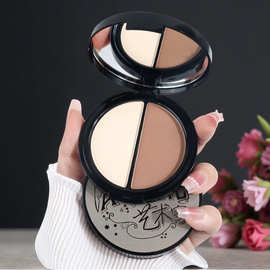 灵点立体阴影双色修容粉饼秒变小V脸哑光遮瑕高光提亮多效修容盘
