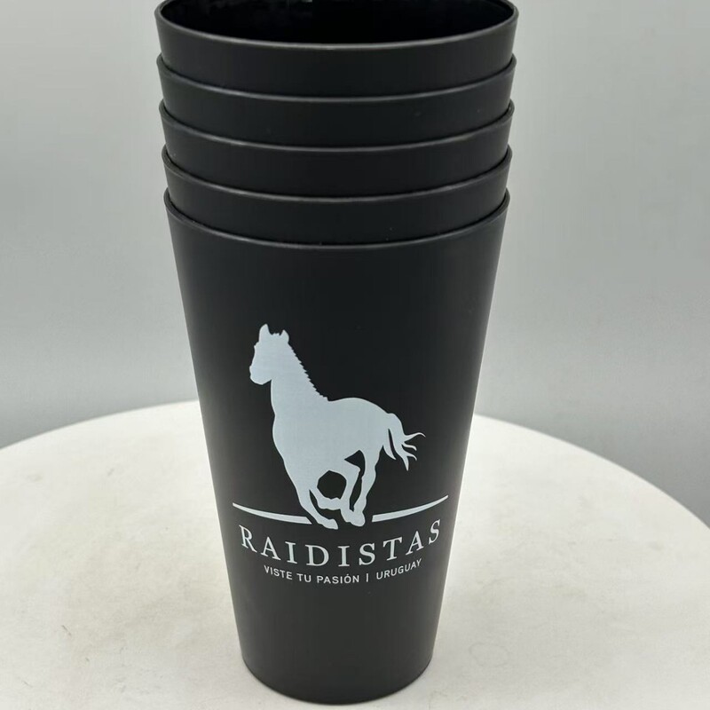 [Factory Direct Sales] Reusable Drinking Water Shatterproof Plastic Cup Pattern Can Be Customized with Logo on Plastic Wine Glass
