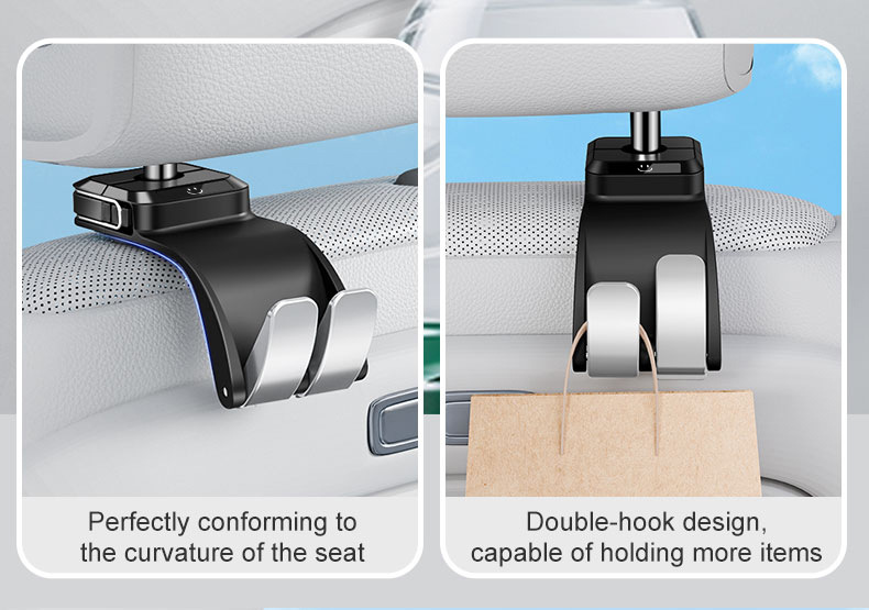 Car Seat Soft Hook for Rear Seat Backrest, Multifunctional Small Hook for Car Interior Use