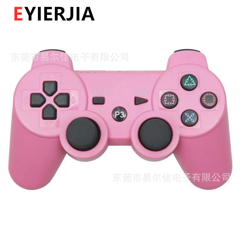 Mando de juego PS3 multicolor con botón universal de copo de nieve de doble vibración Bluetooth inalámbrico con mango P3 transfronterizo de fábrica