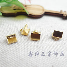 工厂直销黄铜光面马口夹绳夹尾夹双齿绳夹