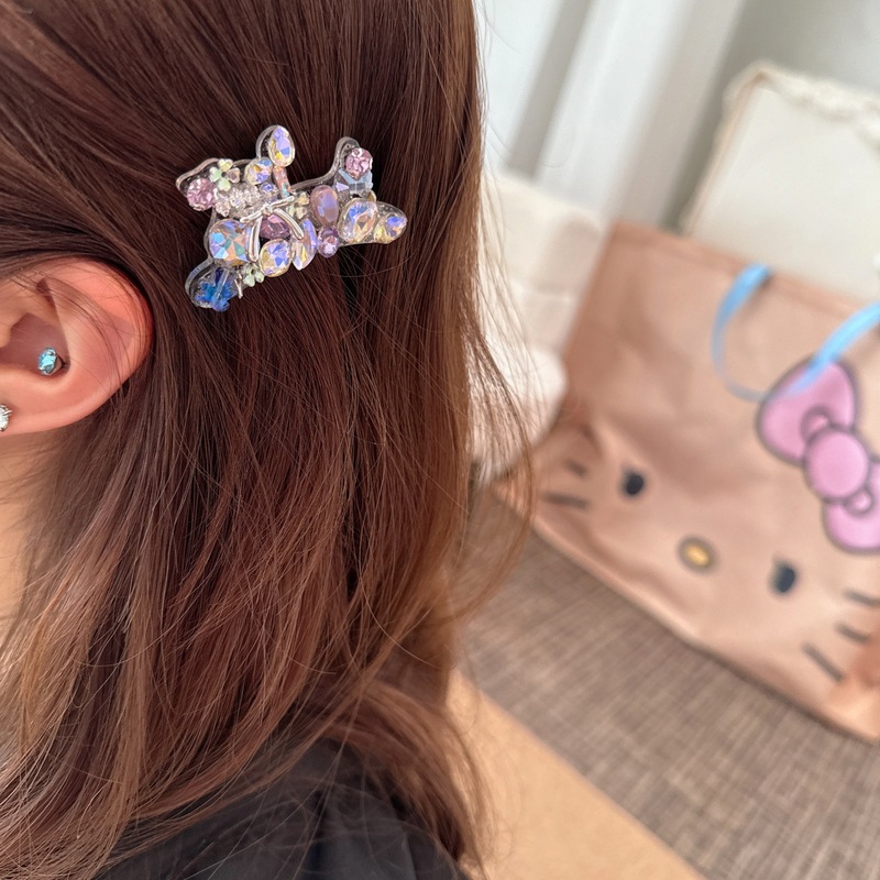 韓国の絶妙なラインストーン犬のヘアピンサイドクリップ前髪クリップライト高級輝くダイヤモンドかわいい女の子のヘアピンカモノハシクリップ|undefined
