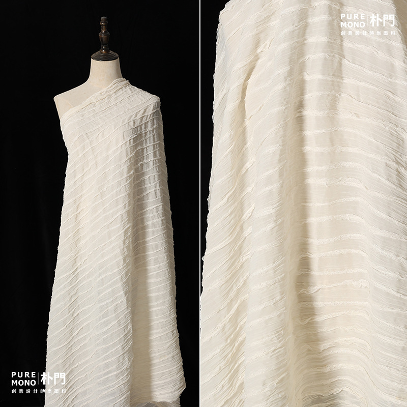 Niche Creative Fabrics, 100% Polyester Textured Crinkled Fabric, Women's Dress Shirt Style Crepe Fabric Niche Creative Fabrics, 100% Polyester Textured Crinkled Fabric, Women's Dress Shirt Style Crepe Fabric