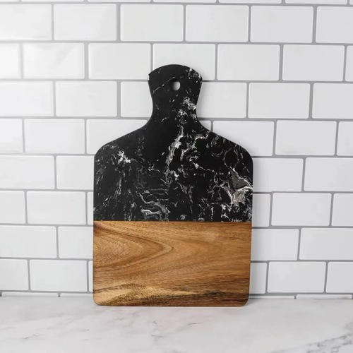 Artificial marble cheese cutting board, pastry chopping board, home use square wooden cutting board, steak plate, serving tray