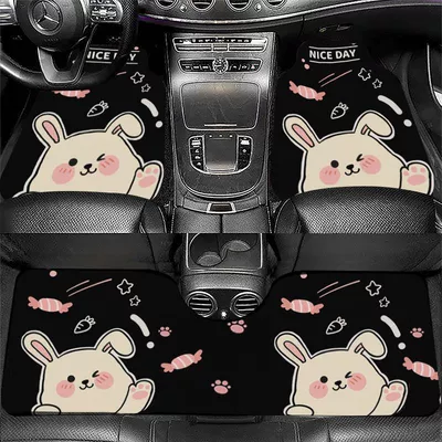 Universal Foot Pad — Wear-Resistant Mats, Available for Wholesale - rabbit-squeezes-his-face-to-greet-front-foot-pad-5065cm-crystal-velvet-leaflet