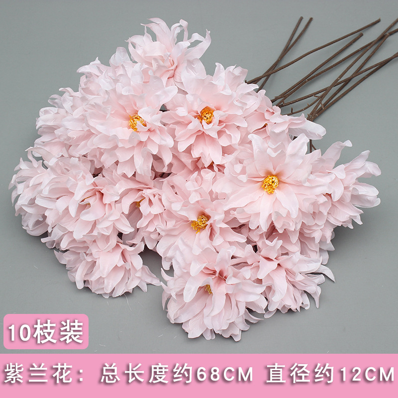 10 flores rosadas bodas flores de seda decoración floral flores falsas hortenida Wenxin Road Artes florales otros