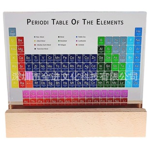 彩色印刷版元素周期表化学元素周期桌面摆件打印教学亚克力週期表-阿里巴巴