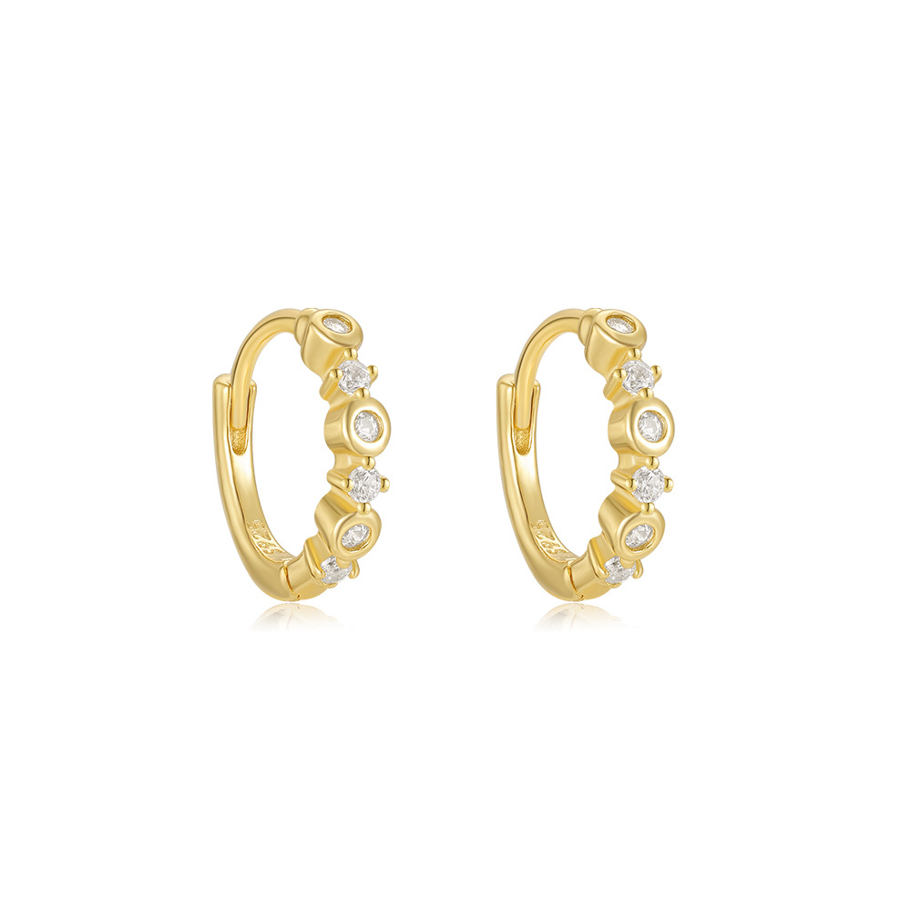 4g Weight 925 Sterling Silver Ear Needle Material Zircon Inlay Material Earrings Classification 1 Pair Quantity Holiday, Daily Occasion 925 Sterling Silver Material Geometric Pattern Women's Gender Inlay Design Simple Style, Shiny Style 1 Pair 925 Sterling Silver Zircon Geometric Earrings 19