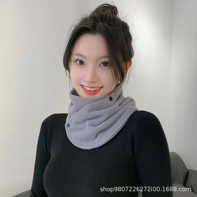 メーカーの新商品のダブルロックの首の保護の首のカバーの男女の騎乗とベルベットの厚い防寒の保温の双ボタンのマフラー|undefined