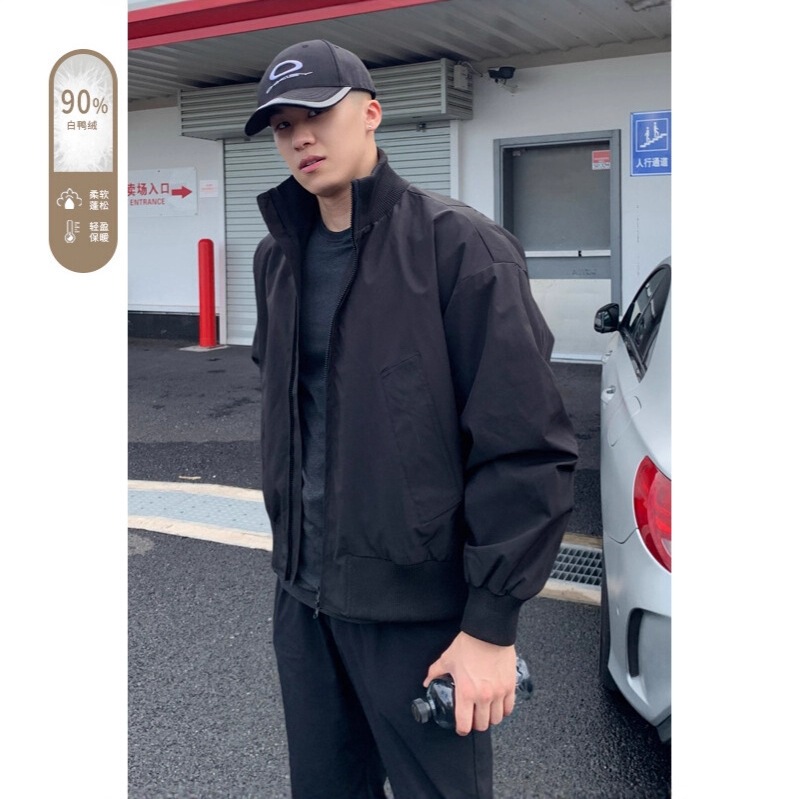American-Style Pilot Jacket for Men, Autumn and Winter Trendy Silhouette, Windproof, Fleece-Lined, Thickened down Coat American-Style Pilot Jacket for Men, Autumn and Winter Trendy Silhouette, Windproof, Fleece-Lined, Thickened down Coat