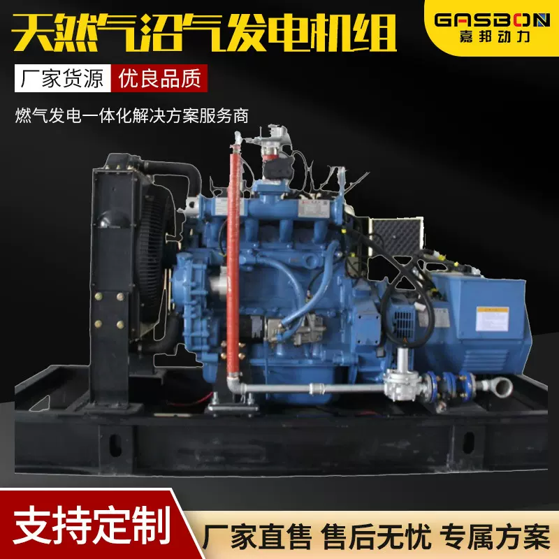 开架式燃气发电机组 50/80/100KW天燃气发电机组沼气小型发电机