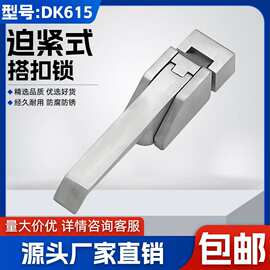 不锈钢DK615搭扣锁 大型柜体把手锁生久款工业柜门锁带锁芯电箱锁