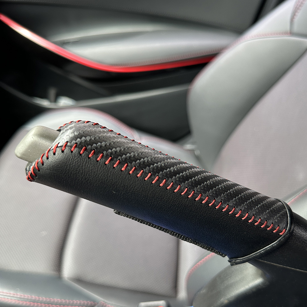 Car handbrake cover, universal model for cross-border cars, hand-stitched leather brake lever decorative protective cover, gear shift cover