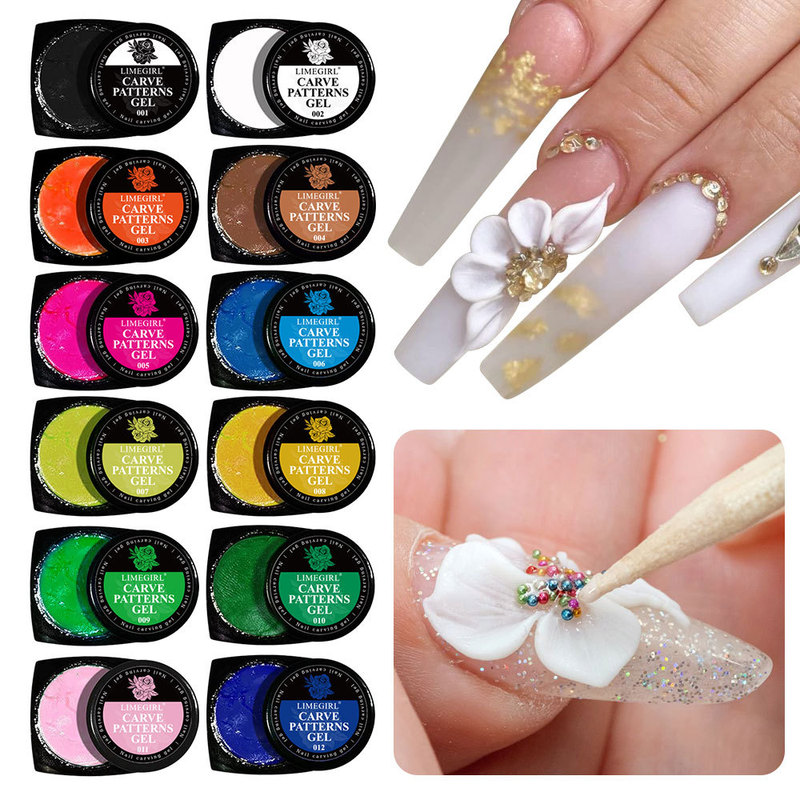 New Nail Carved Glue 4D Stereo Molding Relief Glue Phototherapy Nail Polish Glue UV Modeling Mud Nail Art Shop Special