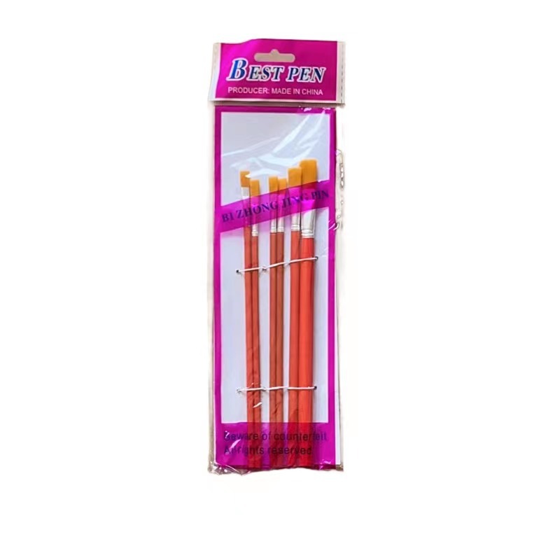 Ölgemälde-Pinselsatz Nylon-Malerpinsel Malerpinsel Wassertafelkreide Reihenpinsel Acrylmalpinsel 6er Set Direktversand vom Hersteller
