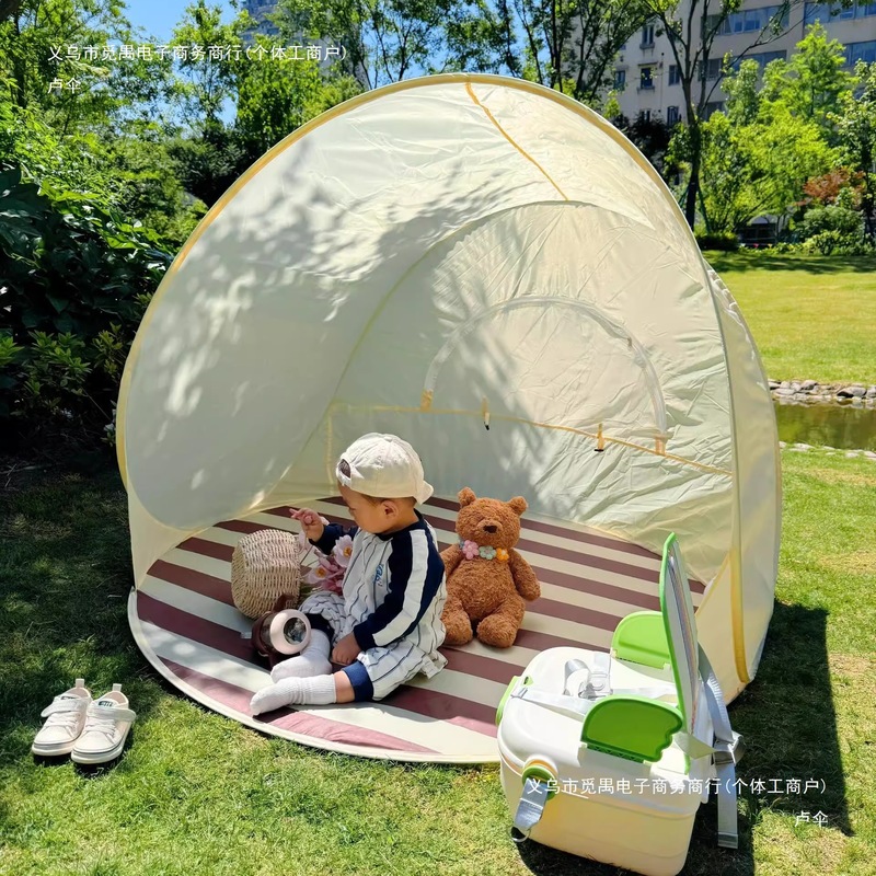 テント屋外ポータブル折りたたみワンクリック開閉キャンプテント日焼け止め防水ピクニックサンシェードビーチテント|undefined