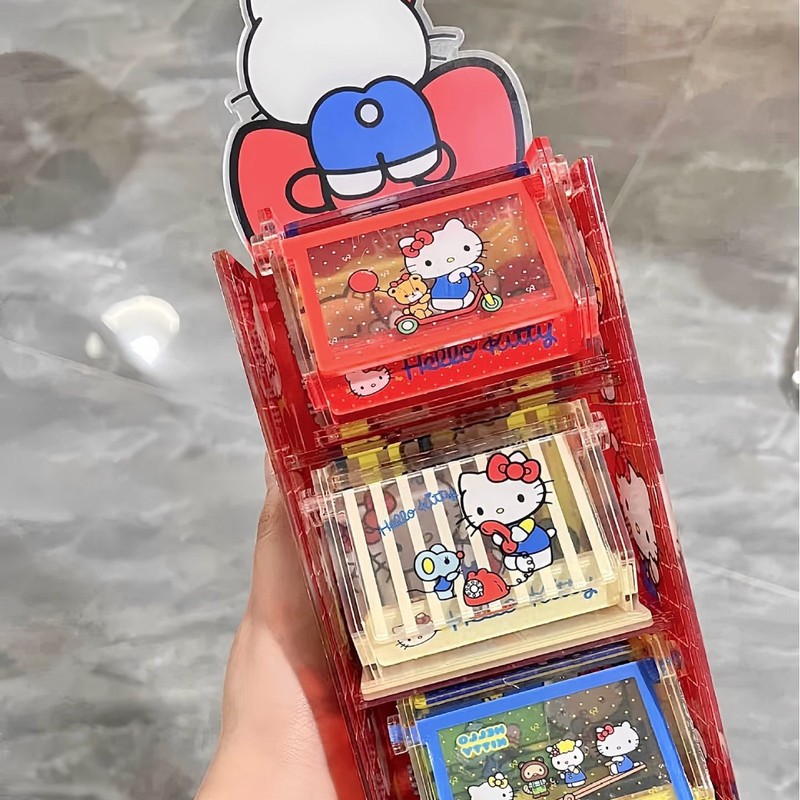 小紅書と同じかわいいハローキティ収納ボックスアクリル kt 猫キャンディボックスフリップトップデスクトップ収納ラック|undefined