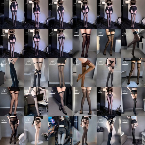 Erotic underwear sexy open crotch stockings seductive suspenders large size erotic set pure desire hand tear stockings erotic supplies 