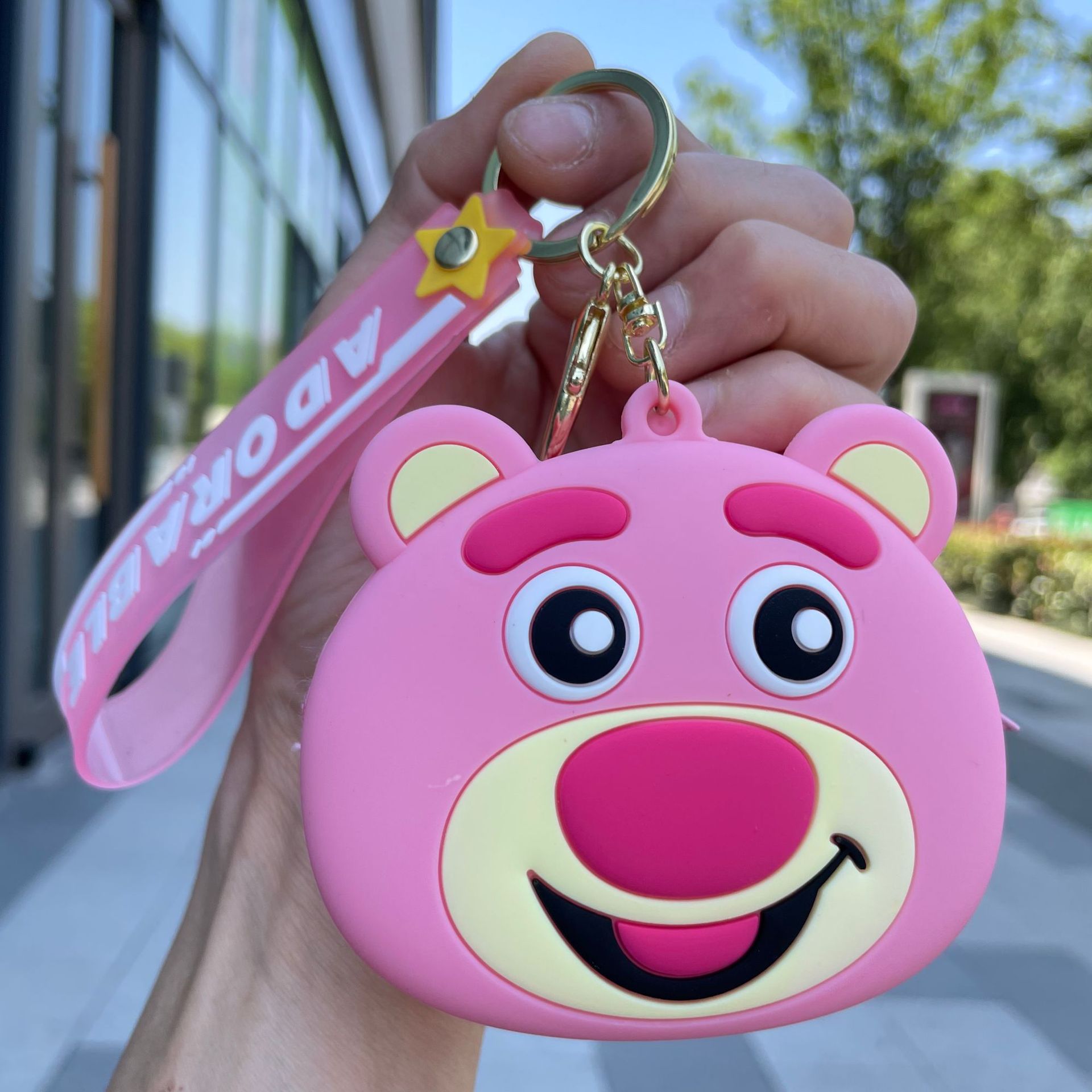 かわいいカピバラ小銭入れキーホルダーシリコン小銭入れイヤホンバッグキーホルダー学生カバンキーホルダー
