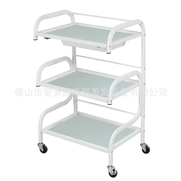 Beauty Cart Mobile Three-Layer Beauty Salon Cart Nail Art Tattoo Cupping Multi-Function Tool Cart R-21