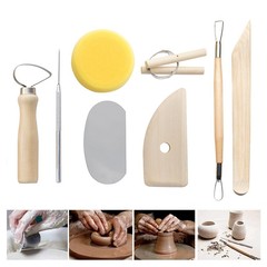 Cross-border ceramic tool 32-piece set clay stone sculpture carving knife petal ball stick drill pen seven detail needles
